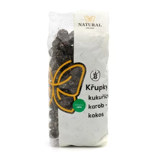 Kukuričné chrumky karob a kokos 140g Natural Jihlava