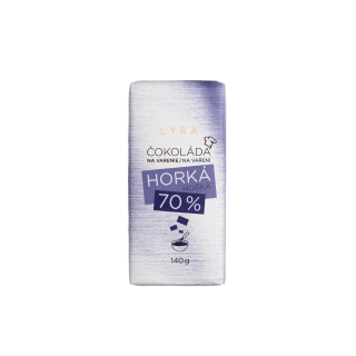 ČOKOLÁDA na varenie horká 70% 140g Lyra