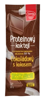 Proteínový kokteil čokoládový s kokosom 30g Semix