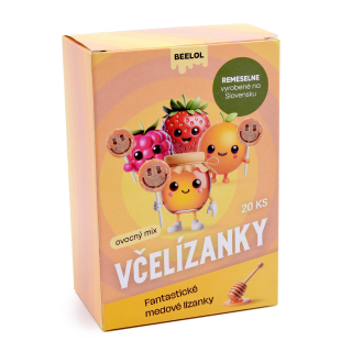 VČELÍZANKY – ovocné lízanky, mix 20ks x 6g Beelol