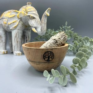 Drevená Rituálna Miska na Vykurovacie Zväzky 12x7cm 1ks Altevita