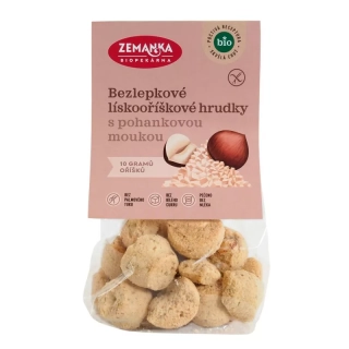 Bezlepkové Hrudky pohánkové s lieskovcami 100g BIO Zemanka