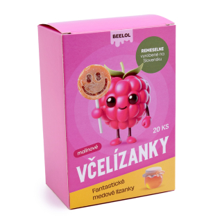 VČELÍZANKY – malinové lízanky 20ks x 6g Beelol