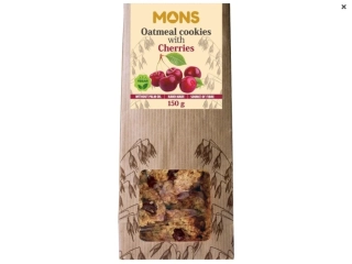 Ovsené sušienky s višňami Vegan 150g Mons