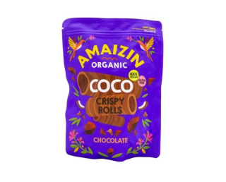 Trubičky kokosové s čokoládou BIO 140g Amaizin