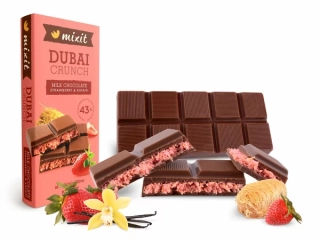 Dubajská čokoláda Mixit s jahodovou náplňou 70g Mixit