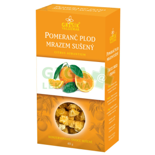 Pomaranč plod mrazom sušený 40g Grešík
