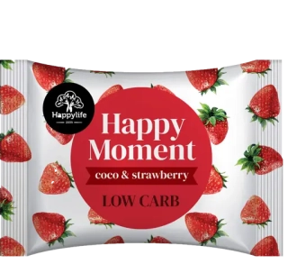 Kokosové koliesko s jahodami 38g HappyLife