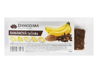 OVOCNÁ TYČINKA BANÁNOVÁ S KARDAMONOM 50G Damodara