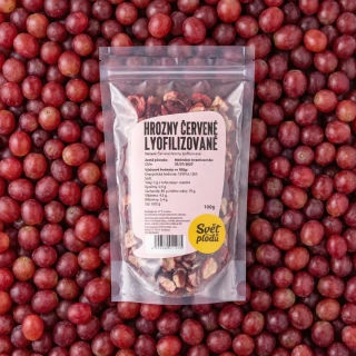 Hrozno červené lyofilizované 100g Svet plodov