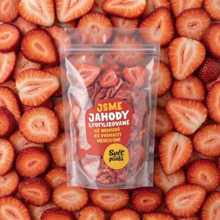 Jahody lyofilizované plátky 100g Svet plodov