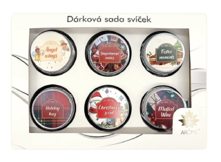 Set sviečok s prianím 28g v darčekovej krabičke, Winter, mix 6ks ARÔME