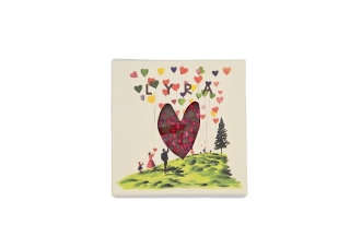 Milk srdce s posypom 65g Lyra