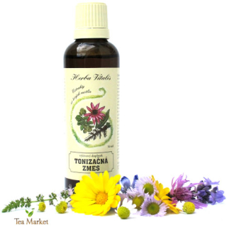 Tinktúra, kvapky (macerát) z bylín Tonizačná zmes 50ml Herba Vitalis
