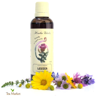Tinktúra, kvapky (macerát) z byliny Leuzea carthamoides, Leuzea šuštivá, Maralan 50ml Herba Vitalis