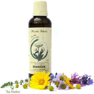 Tinktúra, kvapky (macerát) z byliny Rebríček obyčajný 50ml Herba Vitalis