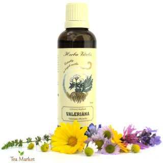 Tinktúra, kvapky (macerát) z byliny Valeriána lekárska 50ml Herba Vitalis