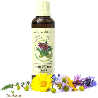 Tinktúra, kvapky (macerát) zo živých rastlín Posilňujúca zmes 50ml Herba Vitalis