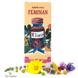 Tinktúra, kvapky (macerát) z bylín Feminan elixír 50ml Herba Vitalis
