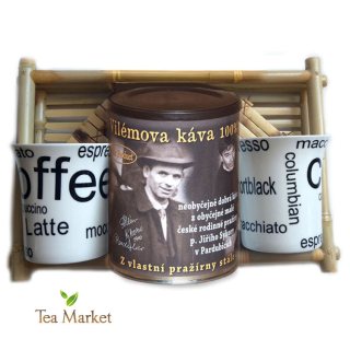 Darčeková sada 100% arabica, zrnková 250g Vilémova káva 