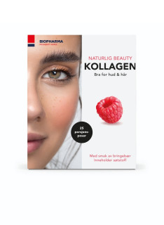 NATURLIG KOLLAGEN – morský kolagén s vitamínom C, biotínom a malinovou príchuťou Biopharma - 25x5g
